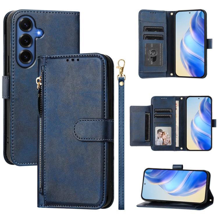 Multi-Card Slots Zipper Wallet Leather Phone Case, For Galaxy S26 FE 5G, For Galaxy S26+ 5G, For Galaxy S26 Edge 5G, For Galaxy S26 Ultra 5G, For Galaxy S26 5G, For Galaxy S25 Edge 5G, For Galaxy S25 5G, For Galaxy S25+ 5G