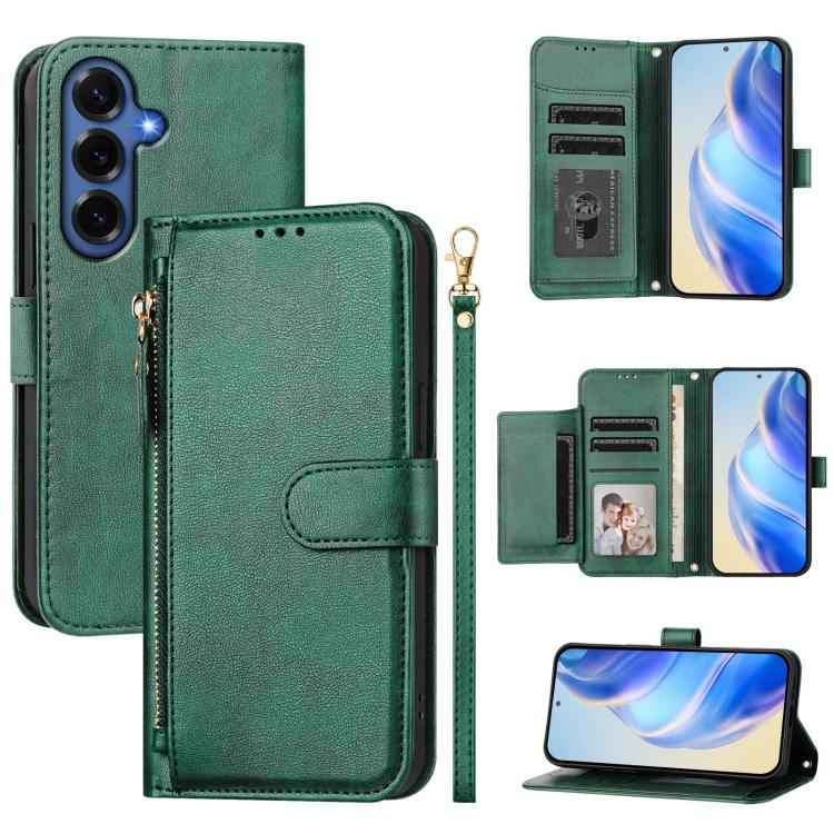 Multi-Card Slots Zipper Wallet Leather Phone Case, For Samsung Galaxy S26+ 5G, For Samsung Galaxy S26 Edge 5G, For Samsung Galaxy S26 Ultra 5G, For Samsung Galaxy S26 5G, For Samsung Galaxy S25 Edge 5G, For Samsung Galaxy S25 5G                        ...