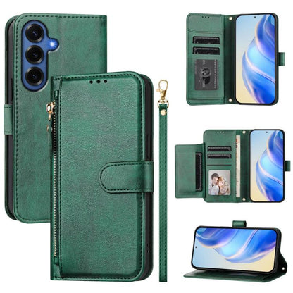 Multi-Card Slots Zipper Wallet Leather Phone Case, For Galaxy S26 FE 5G, For Galaxy S26+ 5G, For Galaxy S26 Edge 5G, For Galaxy S26 Ultra 5G, For Galaxy S26 5G, For Galaxy S25 Edge 5G, For Galaxy S25 5G, For Galaxy S25+ 5G
