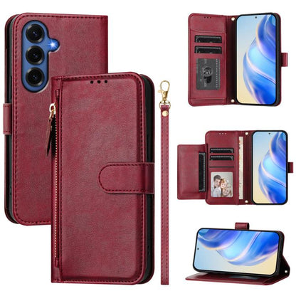Multi-Card Slots Zipper Wallet Leather Phone Case, For Galaxy S26 FE 5G, For Galaxy S26+ 5G, For Galaxy S26 Edge 5G, For Galaxy S26 Ultra 5G, For Galaxy S26 5G, For Galaxy S25 Edge 5G, For Galaxy S25 5G, For Galaxy S25+ 5G