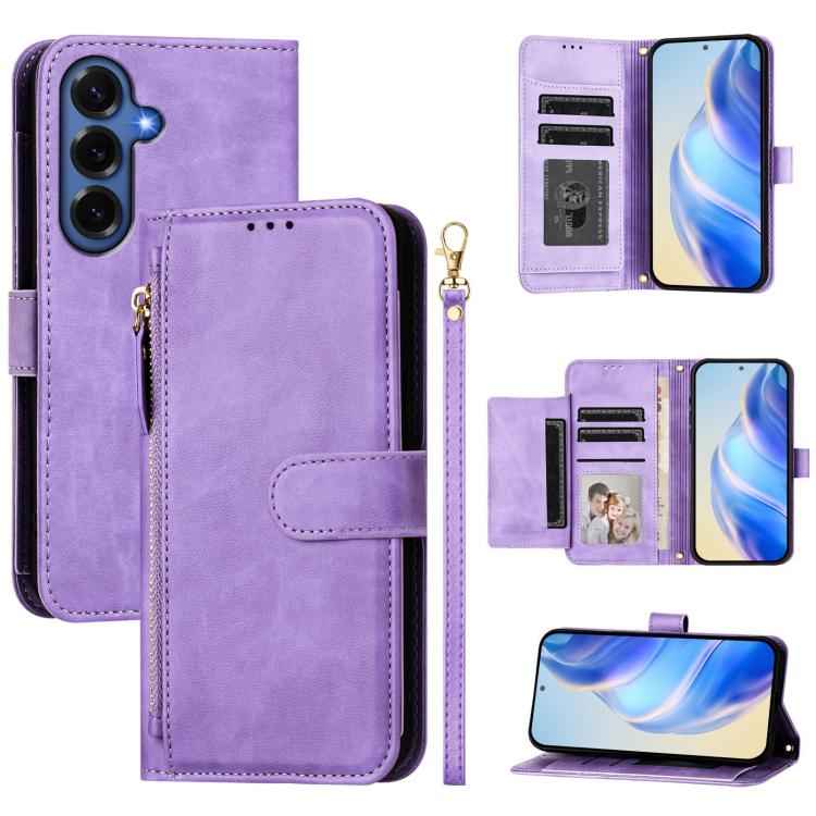 Multi-Card Slots Zipper Wallet Leather Phone Case, For Samsung Galaxy S26+ 5G, For Samsung Galaxy S26 Edge 5G, For Samsung Galaxy S26 Ultra 5G, For Samsung Galaxy S26 5G, For Samsung Galaxy S25 Edge 5G, For Samsung Galaxy S25 5G                        ...