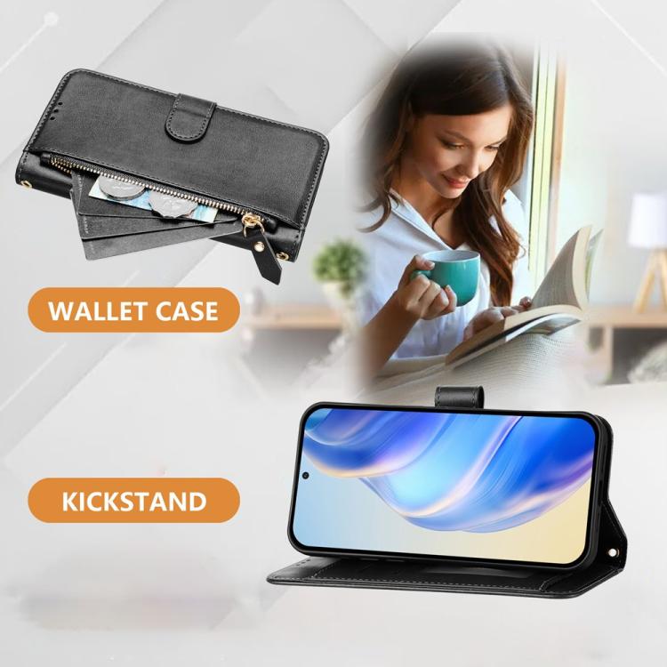 Multi-Card Slots Zipper Wallet Leather Phone Case, For Galaxy S26 FE 5G, For Galaxy S26+ 5G, For Galaxy S26 Edge 5G, For Galaxy S26 Ultra 5G, For Galaxy S26 5G, For Galaxy S25 Edge 5G, For Galaxy S25 5G, For Galaxy S25+ 5G