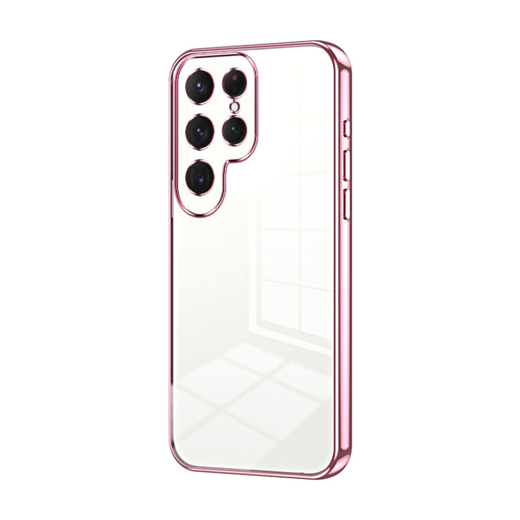 Transparent Plating Fine Hole Phone Case, For Samsung Galaxy S25+ 5G, For Samsung Galaxy S25 Ultra 5G