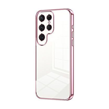 Transparent Plating Fine Hole Phone Case, For Samsung Galaxy S25+ 5G, For Samsung Galaxy S25 Ultra 5G