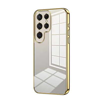 Transparent Plating Fine Hole Phone Case, For Samsung Galaxy S25+ 5G, For Samsung Galaxy S25 Ultra 5G