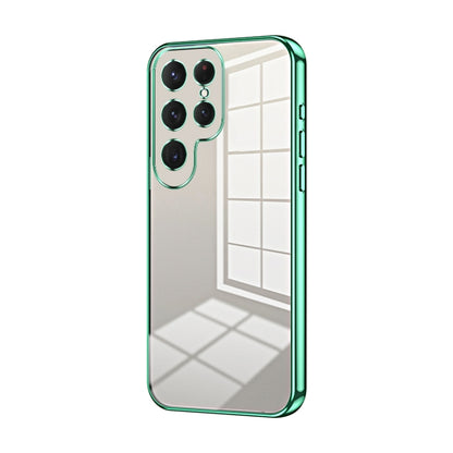 Transparent Plating Fine Hole Phone Case, For Samsung Galaxy S25+ 5G, For Samsung Galaxy S25 Ultra 5G