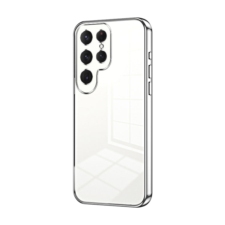 Transparent Plating Fine Hole Phone Case, For Samsung Galaxy S25+ 5G, For Samsung Galaxy S25 Ultra 5G