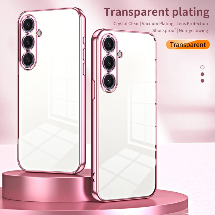 Transparent Plating Fine Hole Phone Case, For Samsung Galaxy S25+ 5G, For Samsung Galaxy S25 Ultra 5G