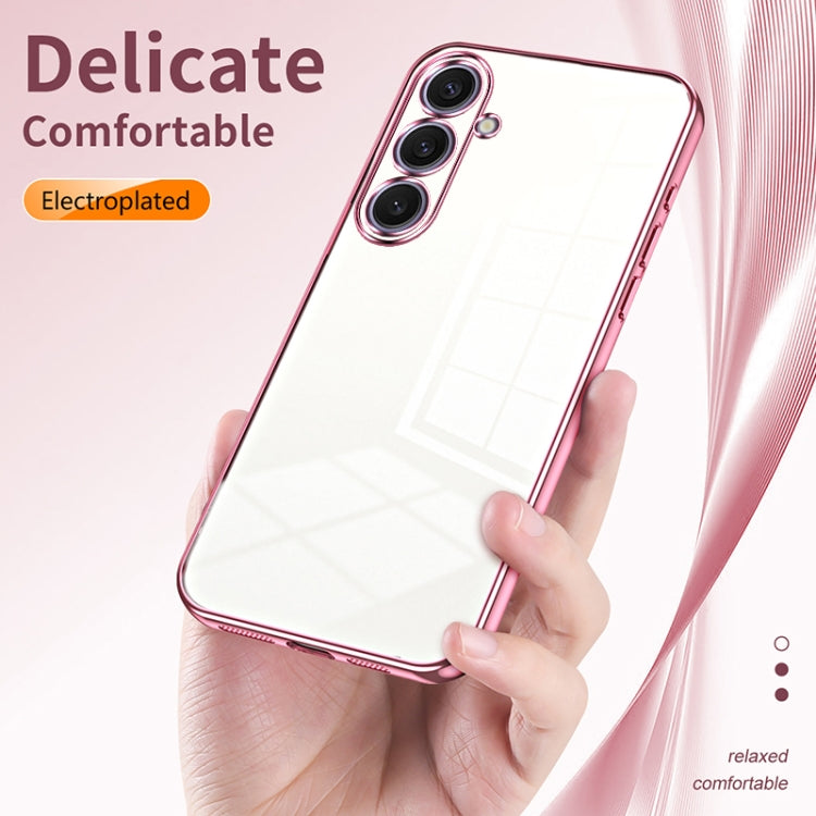 Transparent Plating Fine Hole Phone Case, For Samsung Galaxy S25+ 5G, For Samsung Galaxy S25 Ultra 5G