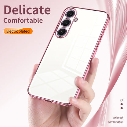 Transparent Plating Fine Hole Phone Case, For Samsung Galaxy S25+ 5G, For Samsung Galaxy S25 Ultra 5G