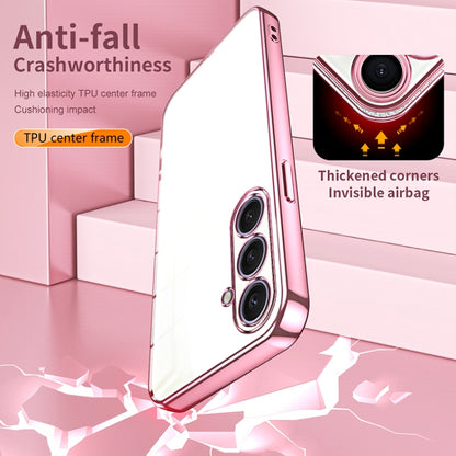 Transparent Plating Fine Hole Phone Case, For Samsung Galaxy S25+ 5G, For Samsung Galaxy S25 Ultra 5G