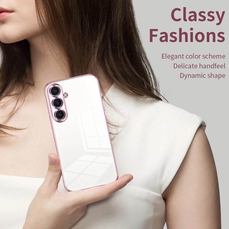 Transparent Plating Fine Hole Phone Case, For Samsung Galaxy S25+ 5G, For Samsung Galaxy S25 Ultra 5G
