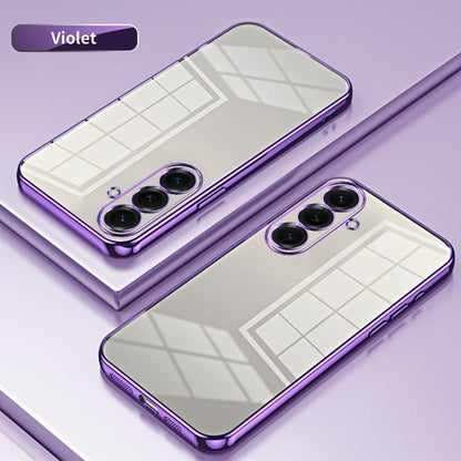 Transparent Plating Fine Hole Phone Case, For Samsung Galaxy S26+ 5G, For Samsung Galaxy S26 Edge 5G, For Samsung Galaxy S26 Ultra 5G, For Samsung Galaxy S26 5G, For Samsung Galaxy S25 FE 5G, For Samsung Galaxy S25 5G