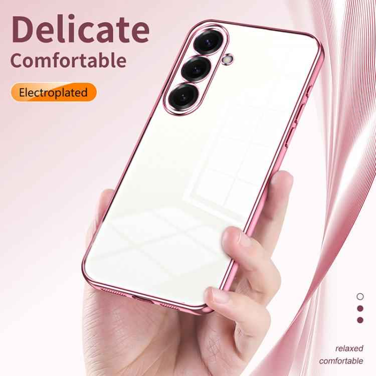 Transparent Plating Fine Hole Phone Case, For Samsung Galaxy S26+ 5G, For Samsung Galaxy S26 Edge 5G, For Samsung Galaxy S26 Ultra 5G, For Samsung Galaxy S26 5G, For Samsung Galaxy S25 FE 5G, For Samsung Galaxy S25 5G