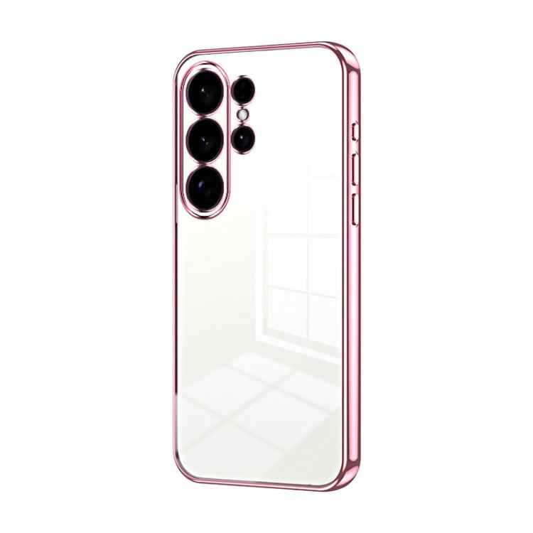 Transparent Plating Fine Hole Phone Case, For Samsung Galaxy S26+ 5G, For Samsung Galaxy S26 Edge 5G, For Samsung Galaxy S26 Ultra 5G, For Samsung Galaxy S26 5G, For Samsung Galaxy S25 FE 5G, For Samsung Galaxy S25 5G