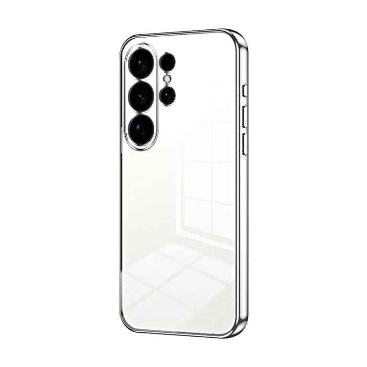 Transparent Plating Fine Hole Phone Case, For Samsung Galaxy S26+ 5G, For Samsung Galaxy S26 Edge 5G, For Samsung Galaxy S26 Ultra 5G, For Samsung Galaxy S26 5G, For Samsung Galaxy S25 FE 5G, For Samsung Galaxy S25 5G