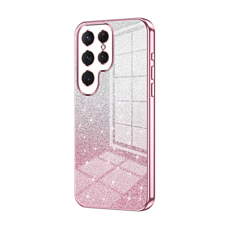 Gradient Glitter Powder Electroplated Phone Case, For Samsung Galaxy S25+ 5G, For Samsung Galaxy S25 Ultra 5G