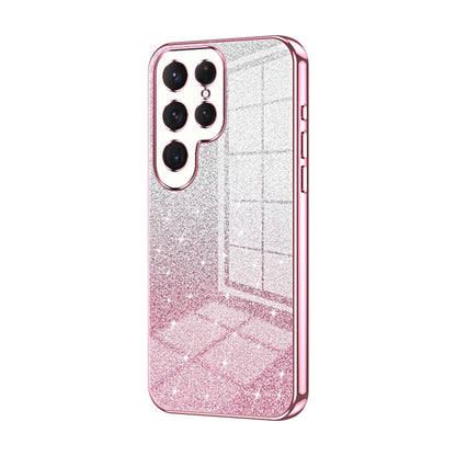 Gradient Glitter Powder Electroplated Phone Case, For Samsung Galaxy S25+ 5G, For Samsung Galaxy S25 Ultra 5G
