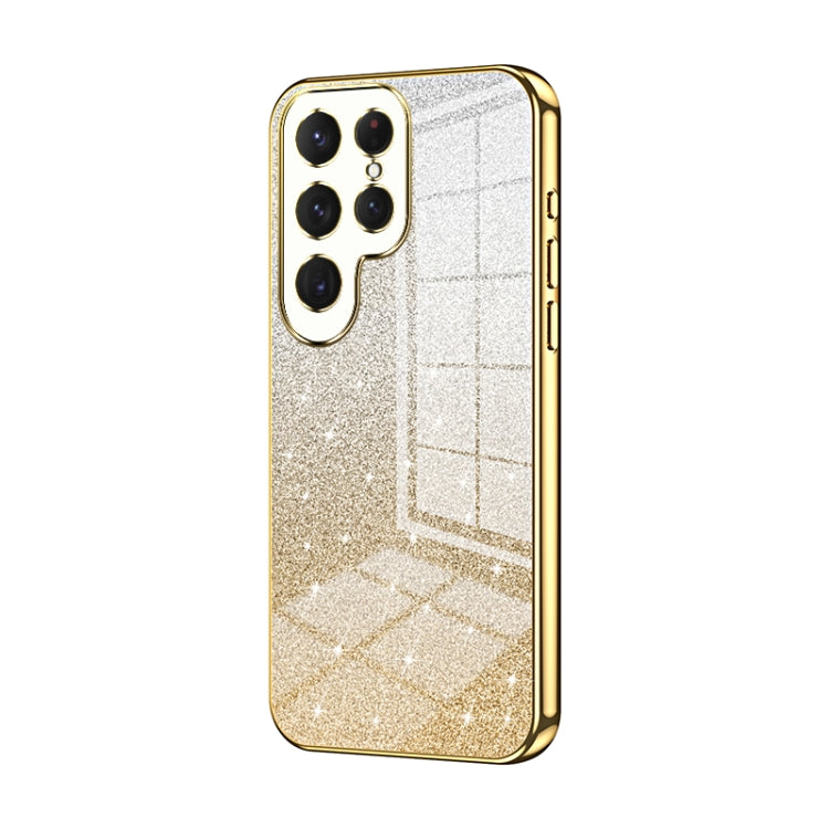 Gradient Glitter Powder Electroplated Phone Case, For Samsung Galaxy S25+ 5G, For Samsung Galaxy S25 Ultra 5G