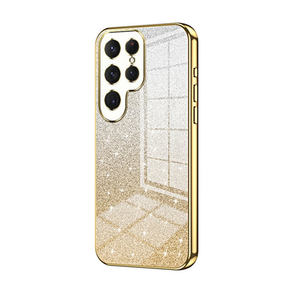 Gradient Glitter Powder Electroplated Phone Case, For Samsung Galaxy S25+ 5G, For Samsung Galaxy S25 Ultra 5G
