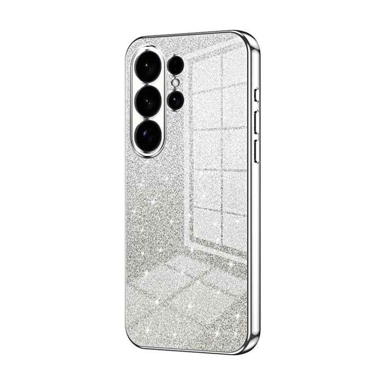 Gradient Glitter Powder Electroplated Phone Case, For Samsung Galaxy S26+ 5G, For Samsung Galaxy S26 Edge 5G, For Samsung Galaxy S26 Ultra 5G, For Samsung Galaxy S26 5G, For Samsung Galaxy S25 FE 5G, For Samsung Galaxy S25 5G