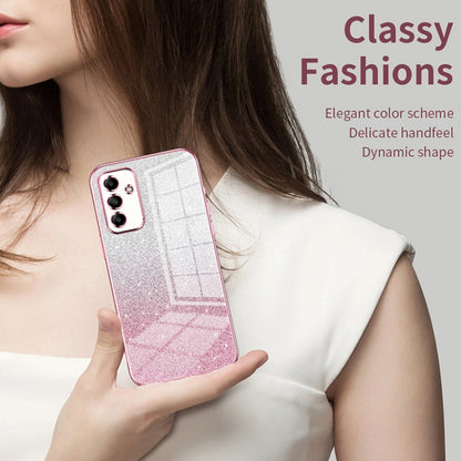 Gradient Glitter Powder Electroplated Phone Case, For Samsung Galaxy S25+ 5G, For Samsung Galaxy S25 Ultra 5G