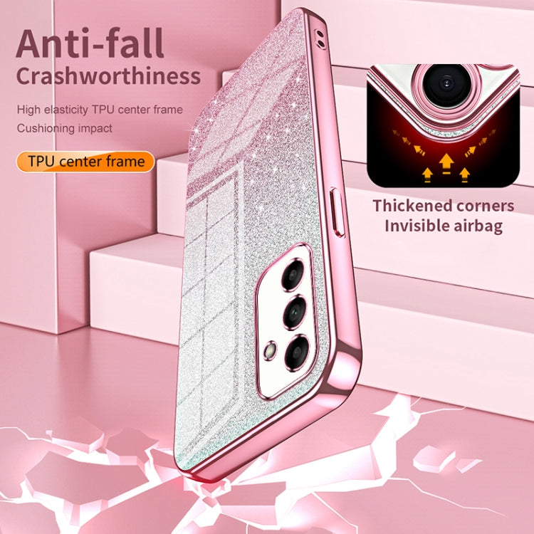 Gradient Glitter Powder Electroplated Phone Case, For Samsung Galaxy S26+ 5G, For Samsung Galaxy S26 Edge 5G, For Samsung Galaxy S26 Ultra 5G, For Samsung Galaxy S26 5G, For Samsung Galaxy S25 FE 5G, For Samsung Galaxy S25 5G