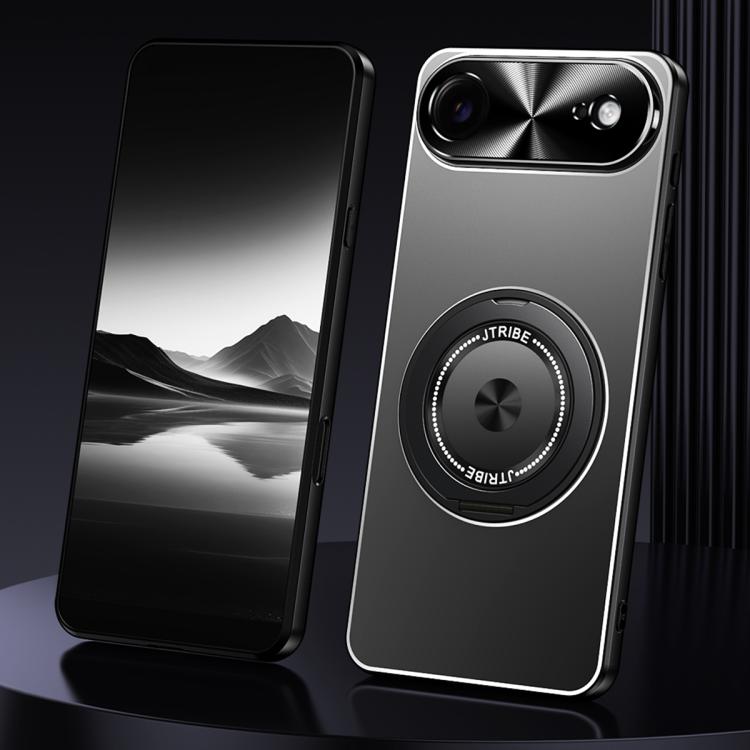 Rotating Holder Frosted Metal Phone Case