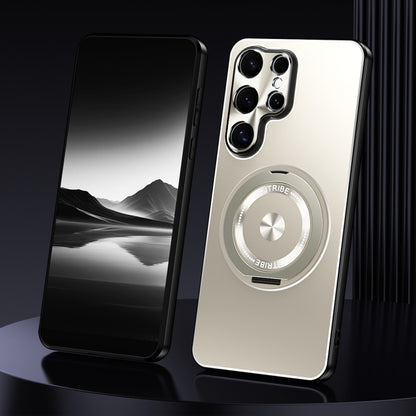Rotating Holder Frosted Metal Phone Case, For Samsung Galaxy S26+ 5G, For Samsung Galaxy S26 Ultra 5G, For Samsung Galaxy S26 5G, For Samsung Galaxy S25 5G, For Samsung Galaxy S25 Ultra 5G, For Samsung Galaxy S24 Ultra 5G, For Samsung Galaxy S24+ 5G   ...