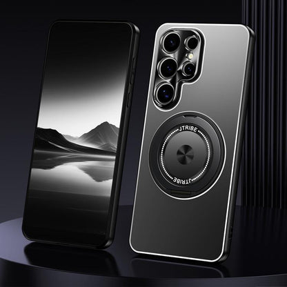 Rotating Holder Frosted Metal Phone Case, For Samsung Galaxy S26+ 5G, For Samsung Galaxy S26 Ultra 5G, For Samsung Galaxy S26 5G, For Samsung Galaxy S25 5G, For Samsung Galaxy S25 Ultra 5G, For Samsung Galaxy S24 Ultra 5G, For Samsung Galaxy S24+ 5G   ...