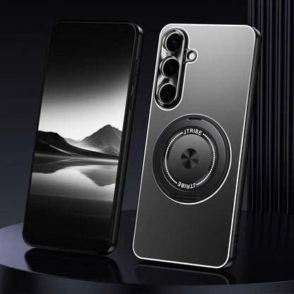 Rotating Holder Frosted Metal Phone Case, For Samsung Galaxy S26+ 5G, For Samsung Galaxy S26 Ultra 5G, For Samsung Galaxy S26 5G, For Samsung Galaxy S25 5G, For Samsung Galaxy S25 Ultra 5G, For Samsung Galaxy S24 Ultra 5G, For Samsung Galaxy S24+ 5G   ...