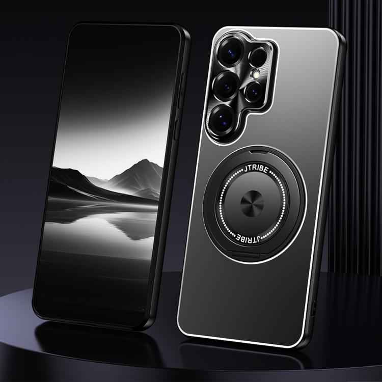 Rotating Holder Frosted Metal Phone Case, For Samsung Galaxy S26+ 5G, For Samsung Galaxy S26 Ultra 5G, For Samsung Galaxy S26 5G, For Samsung Galaxy S25 5G, For Samsung Galaxy S25 Ultra 5G, For Samsung Galaxy S24 Ultra 5G, For Samsung Galaxy S24+ 5G   ...