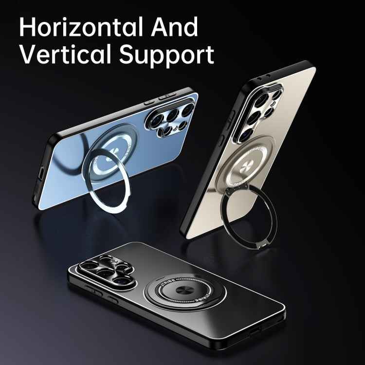 Rotating Holder Frosted Metal Phone Case, For Samsung Galaxy S26+ 5G, For Samsung Galaxy S26 Ultra 5G, For Samsung Galaxy S26 5G, For Samsung Galaxy S25 5G, For Samsung Galaxy S25 Ultra 5G, For Samsung Galaxy S24 Ultra 5G, For Samsung Galaxy S24+ 5G   ...