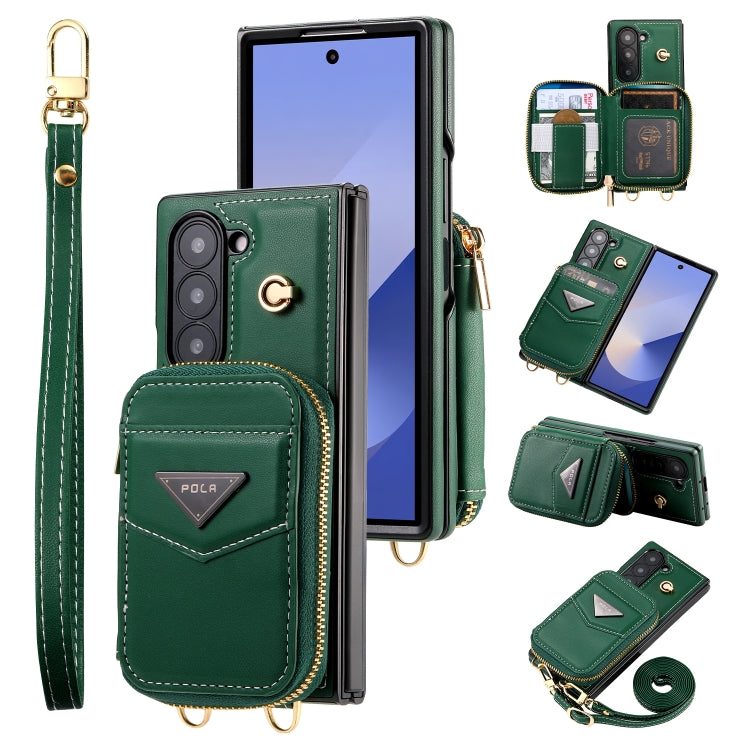 POLA Multi-Card Slots Zipper Wallet Phone Case