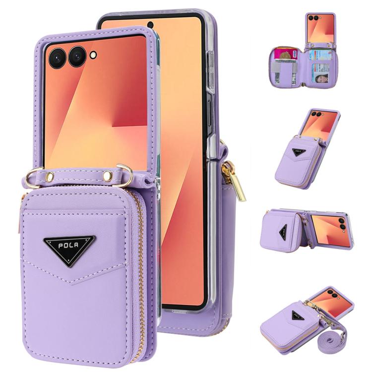 POLA Multi-Card Slots Zipper Wallet Phone Case
