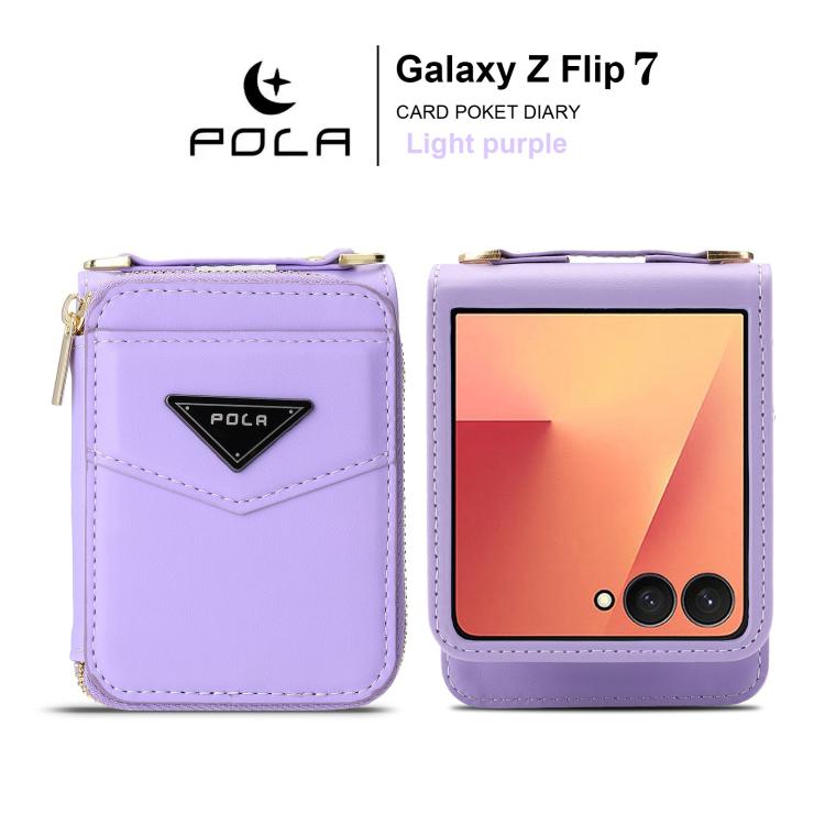 POLA Multi-Card Slots Zipper Wallet Phone Case