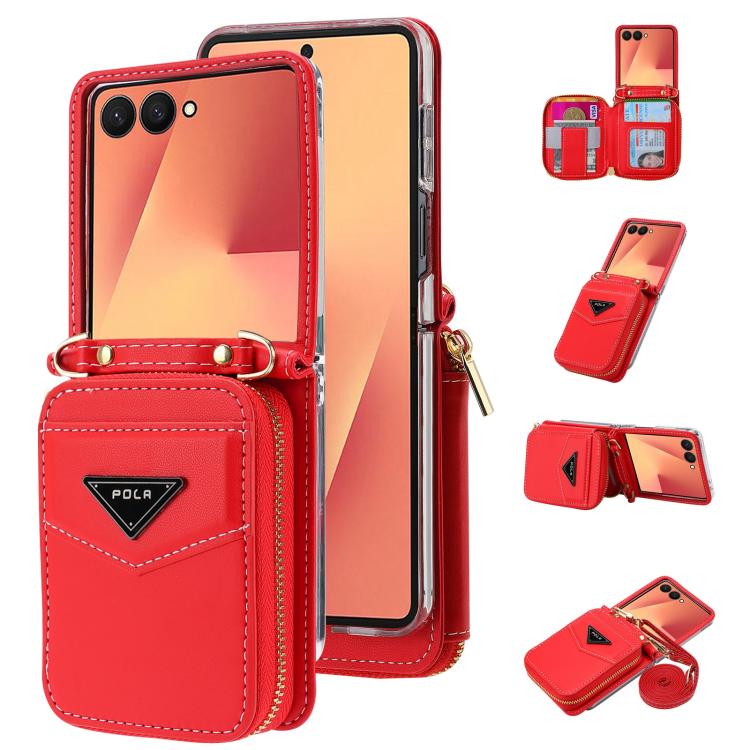 POLA Multi-Card Slots Zipper Wallet Phone Case