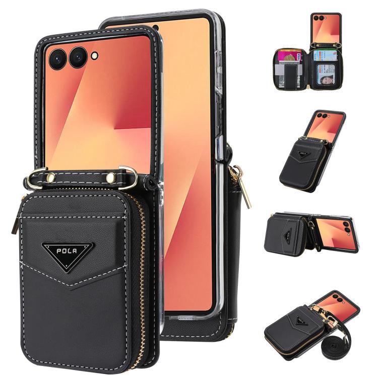POLA Multi-Card Slots Zipper Wallet Phone Case