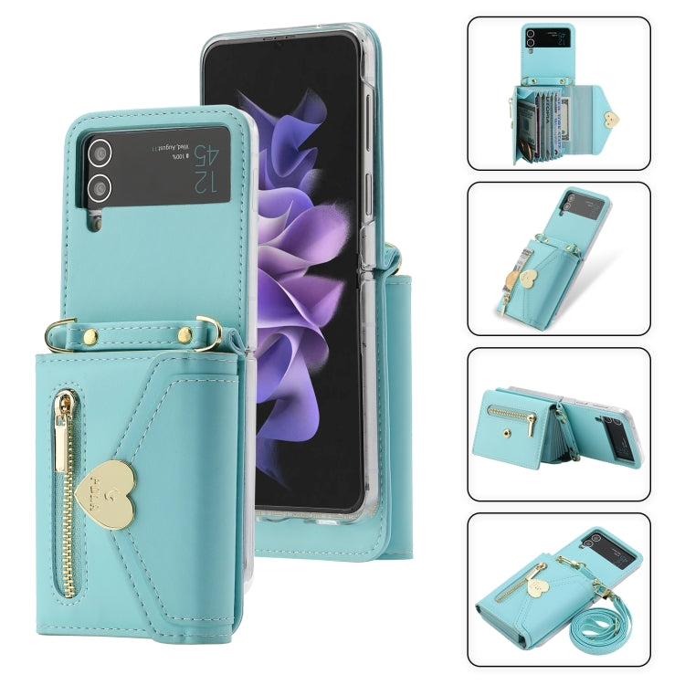 POLA Love Buckle Multi-Card Slots Zipper Wallet Phone Case