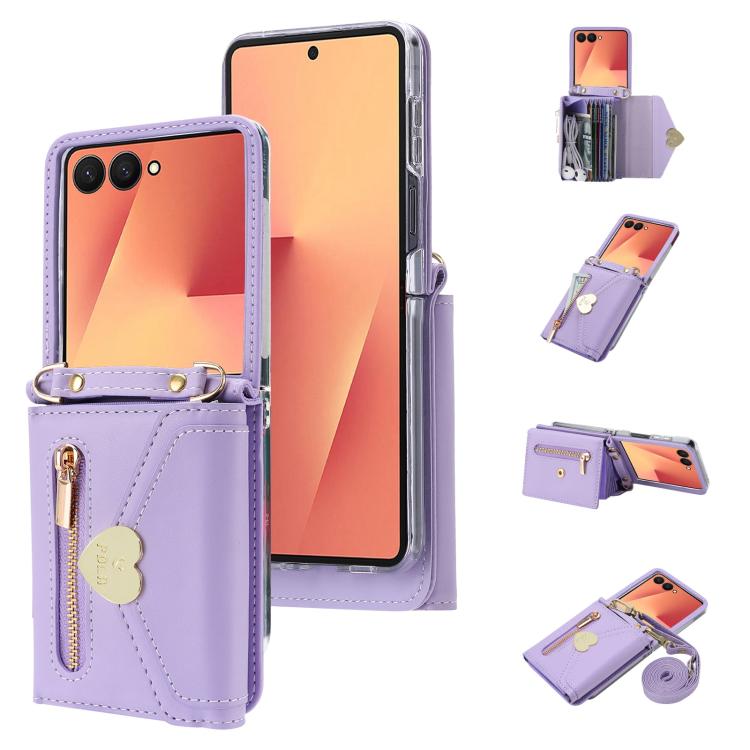 POLA Love Buckle Multi-Card Slots Zipper Wallet Phone Case
