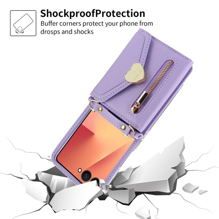 POLA Love Buckle Multi-Card Slots Zipper Wallet Phone Case