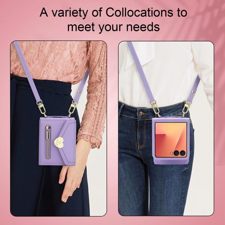 POLA Love Buckle Multi-Card Slots Zipper Wallet Phone Case