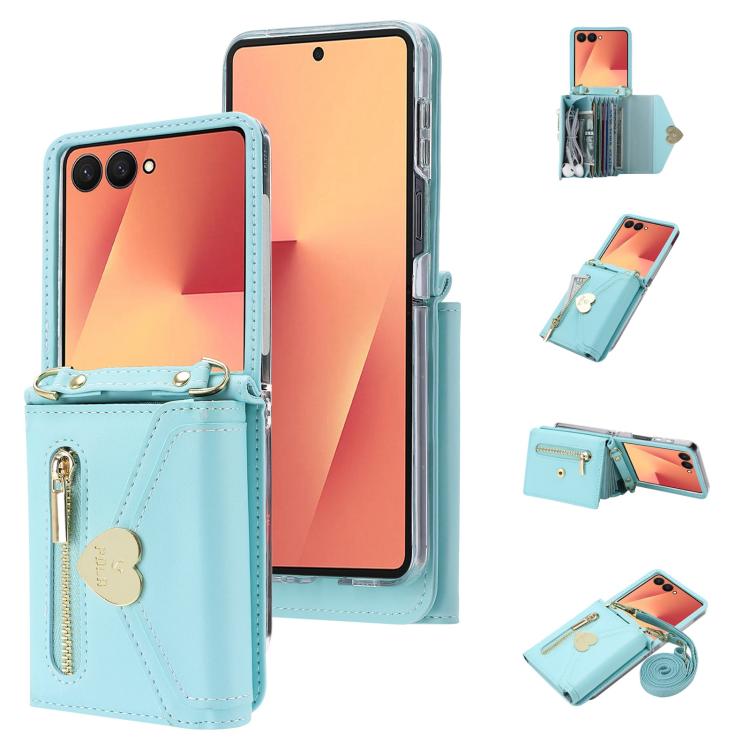 POLA Love Buckle Multi-Card Slots Zipper Wallet Phone Case