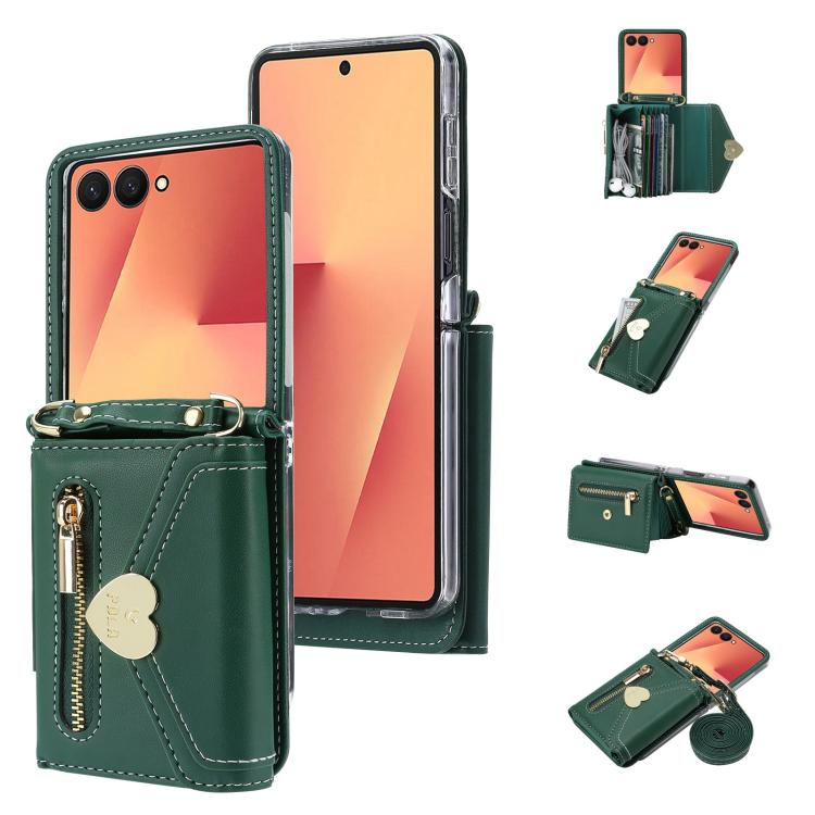POLA Love Buckle Multi-Card Slots Zipper Wallet Phone Case