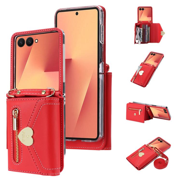 POLA Love Buckle Multi-Card Slots Zipper Wallet Phone Case