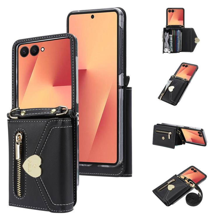 POLA Love Buckle Multi-Card Slots Zipper Wallet Phone Case