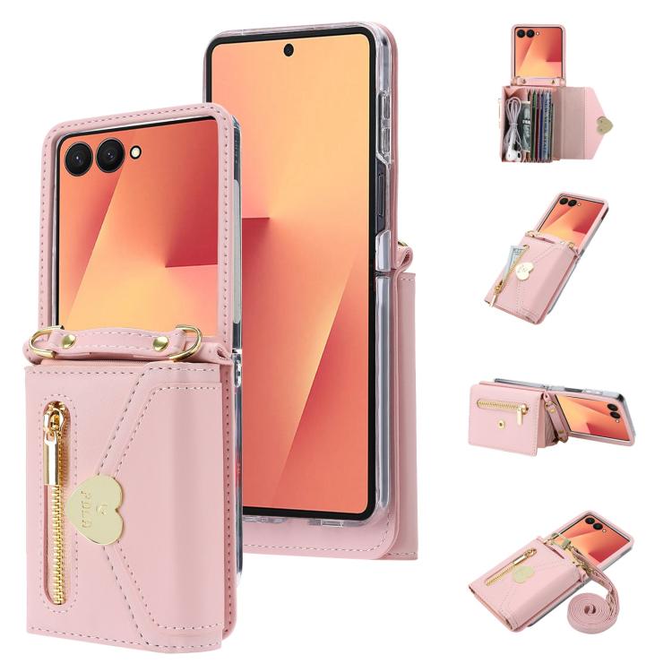 POLA Love Buckle Multi-Card Slots Zipper Wallet Phone Case