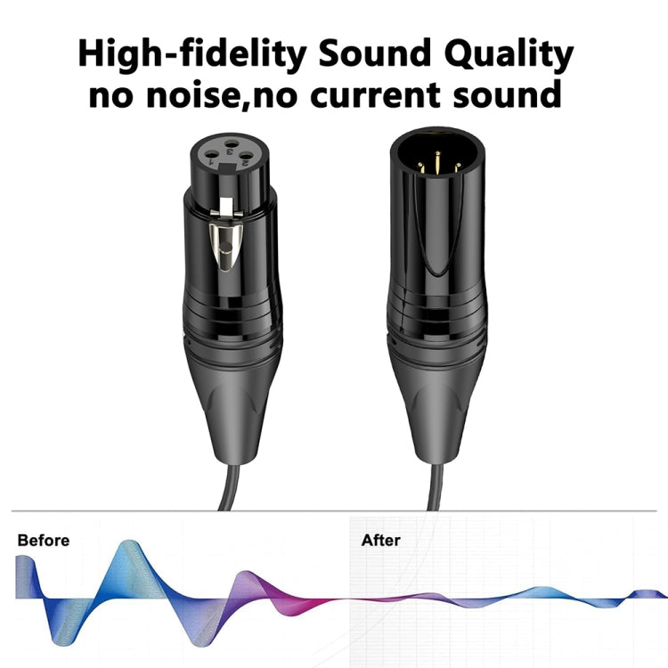 Audio Microphone Balanced Shielded Coiled Pure Copper Cable, Length: 0.5m