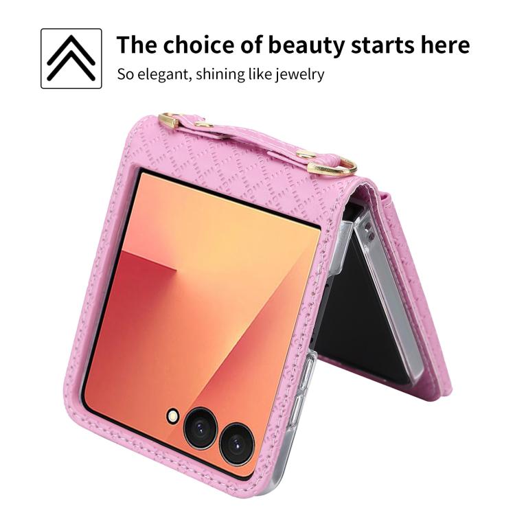 POLA Grid Texture Multi-Card Slots Zipper Wallet Phone Case