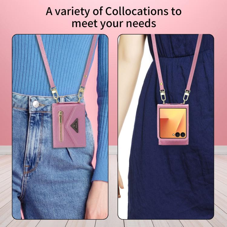 POLA Grid Texture Multi-Card Slots Zipper Wallet Phone Case